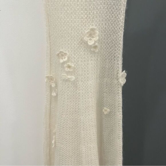 NWT Anna October Maxi Dress White Crochet Knit Astrid Floral Bridal Wedding sz S - Picture 5 of 13
